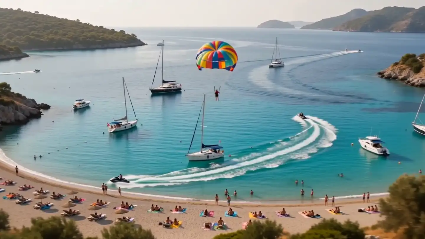 Parasailing — plajdan kalkış (temsili)